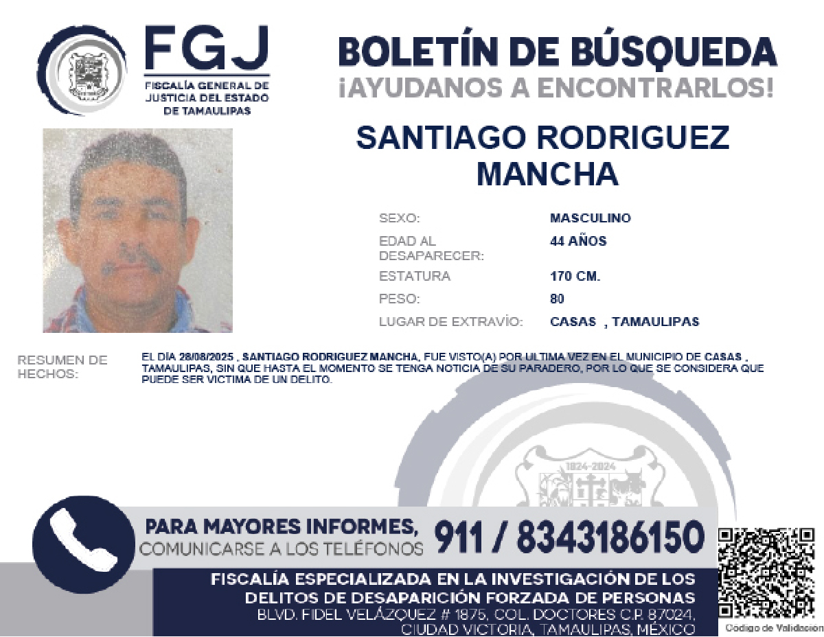 Boletín de Búsqueda Santiago