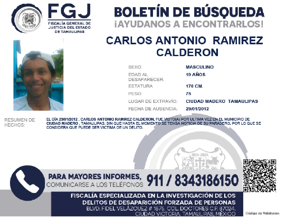 Boletín de Búsqueda Antonio