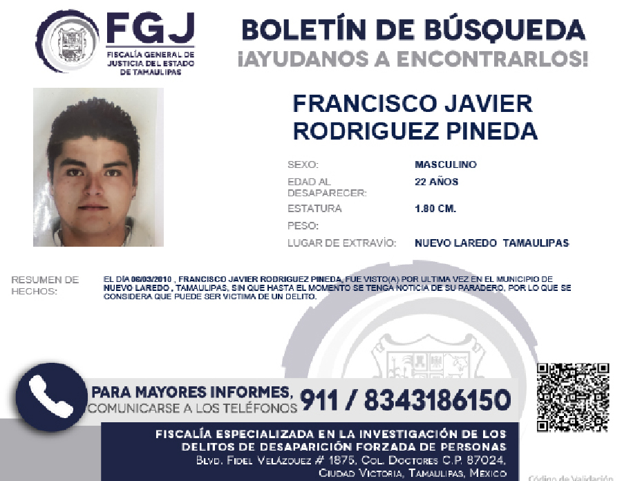 Boletín de Busqueda Francisco