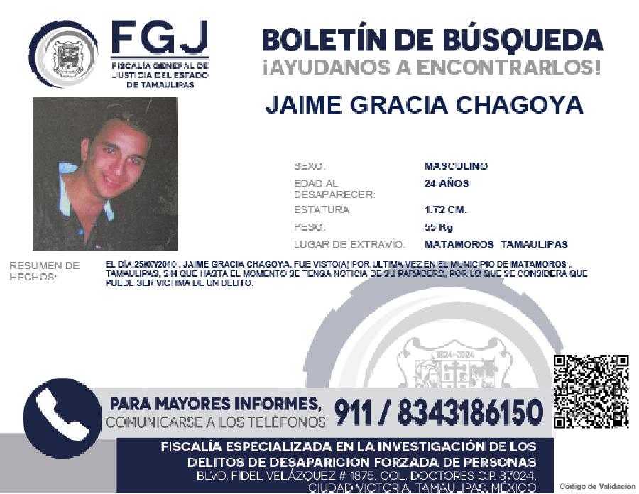 Boletín de Busqueda Jaime