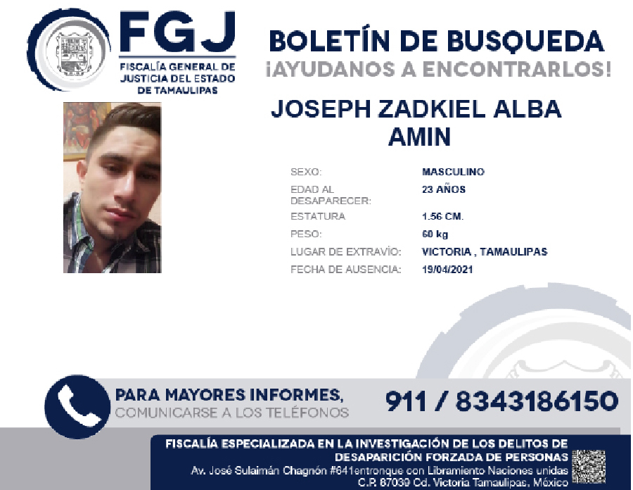 Boletín de Búsqueda Joseph