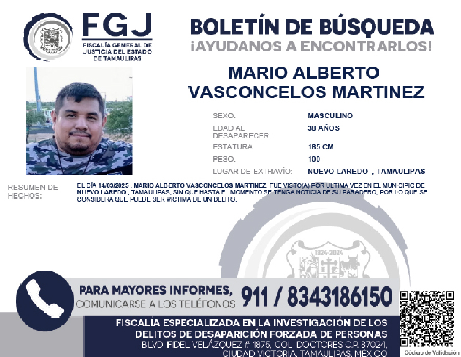 Boletín de Busqueda Mario