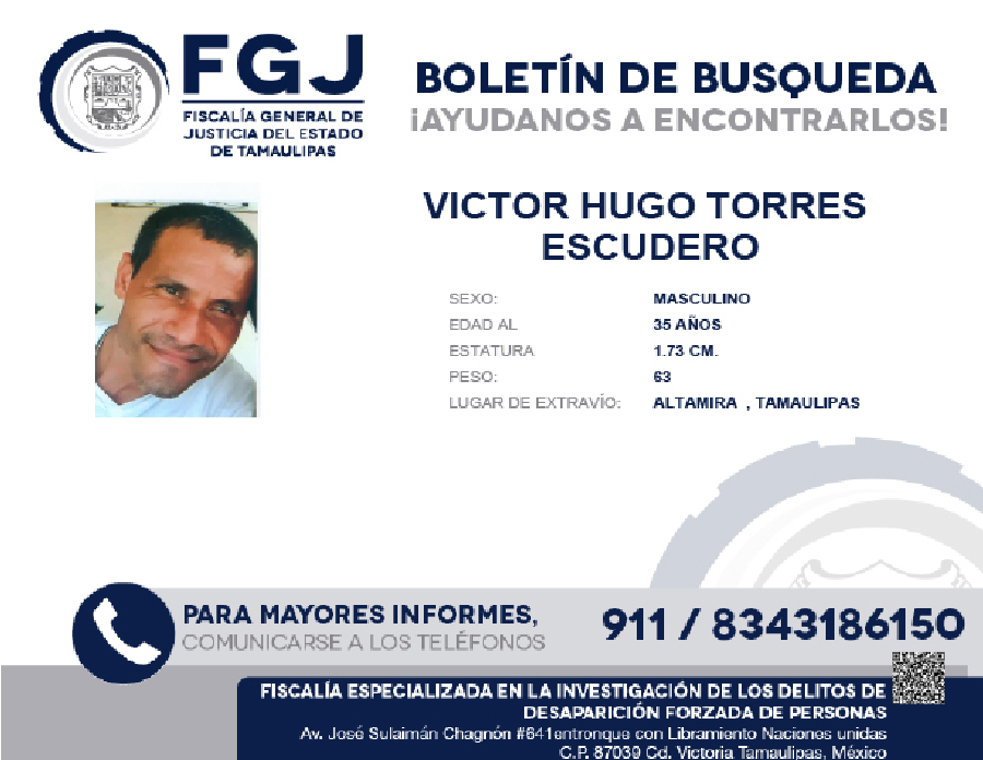 Boletín de Búsqueda Victor Hugo