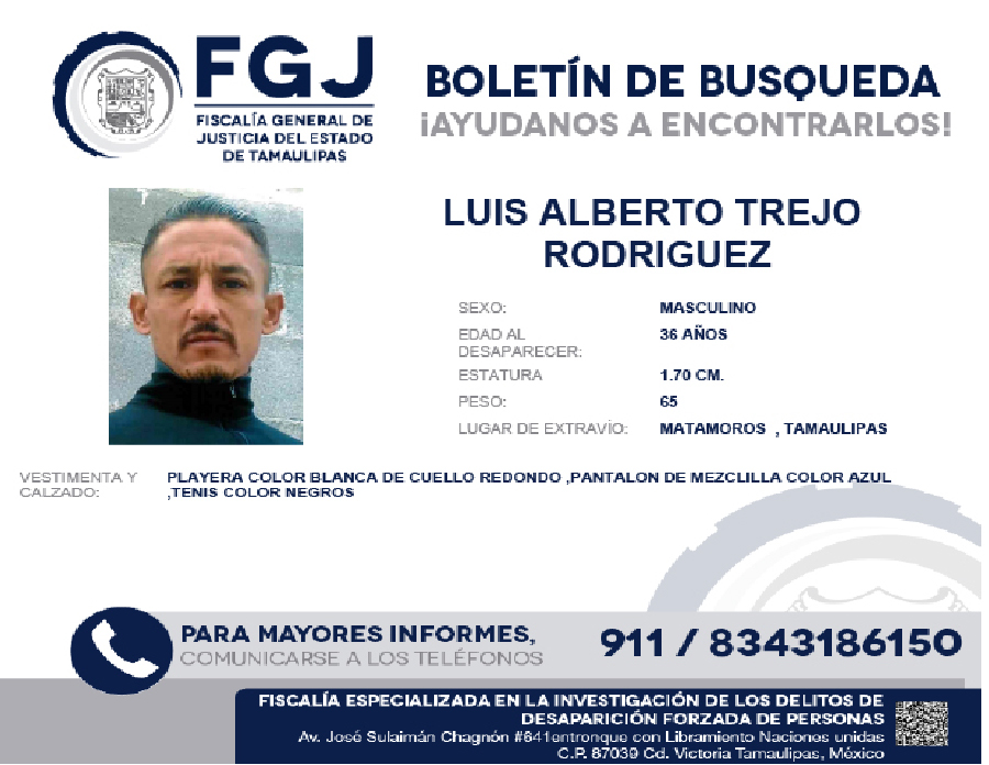 Boletín de Búsqueda Luis Alberto