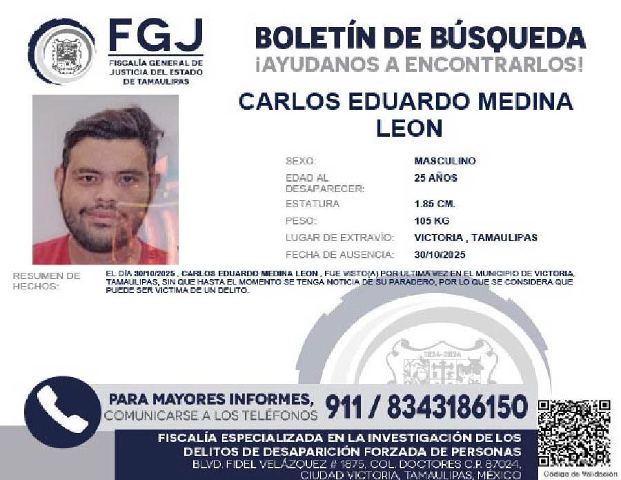 Boletín de Búsqueda  Carlos Eduardo