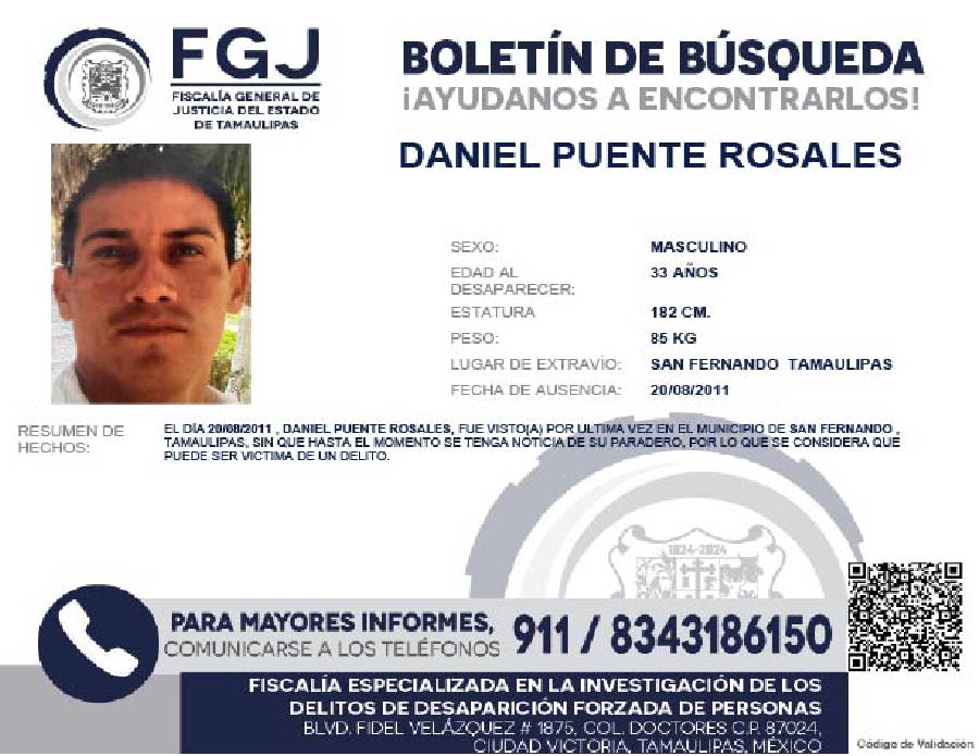 Boletín de Búsqueda Sigifredo Salinas