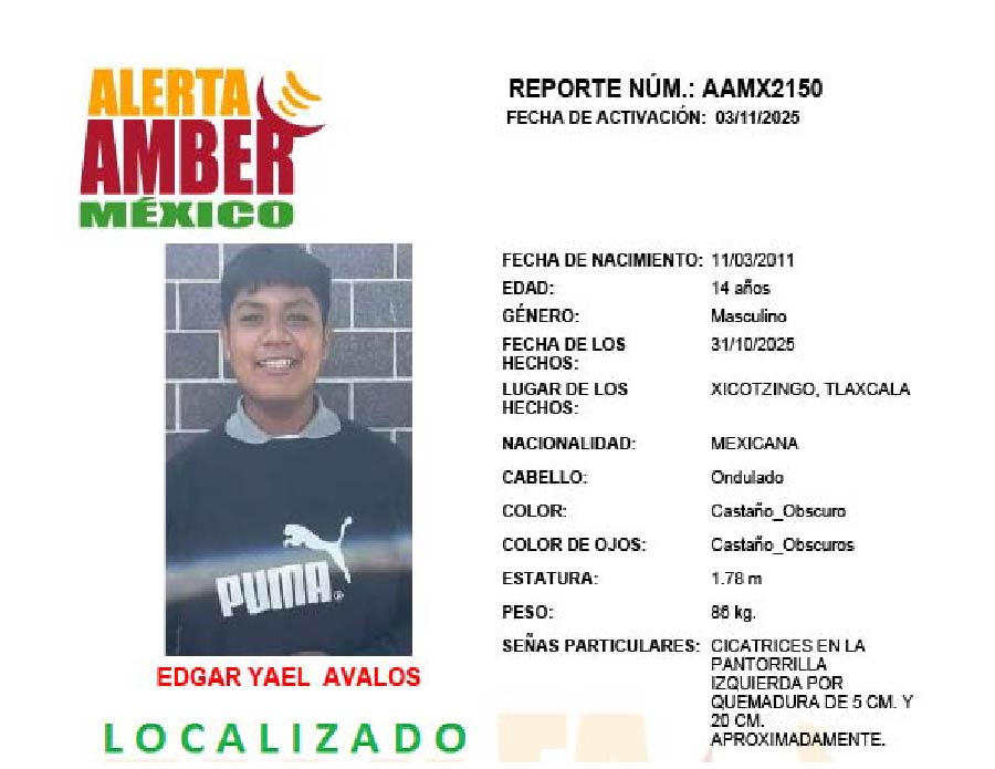 Alerta Amber Edgar