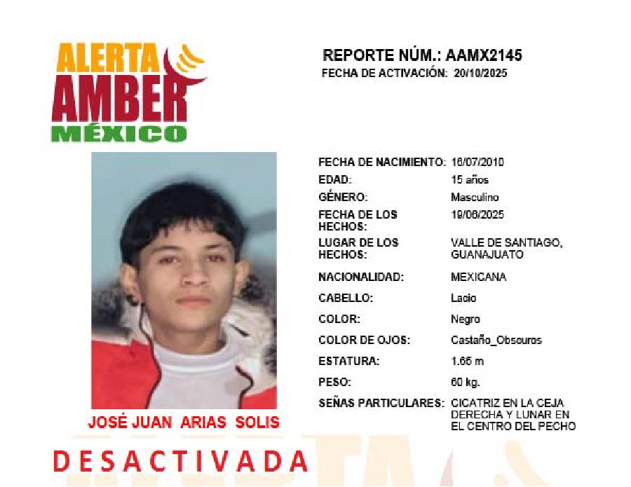 Alerta Amber Jose Juan Arias