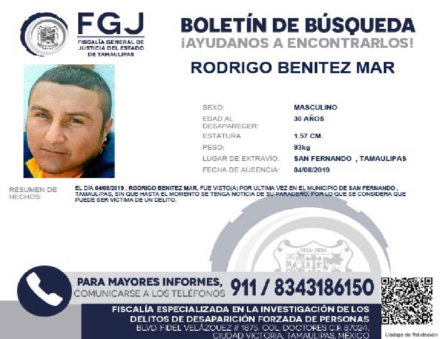 Boletín de Búsqueda Rodrigo