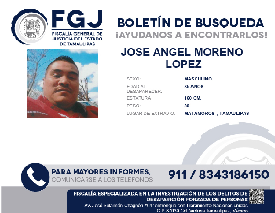 Boletín de Búsqueda José Angel