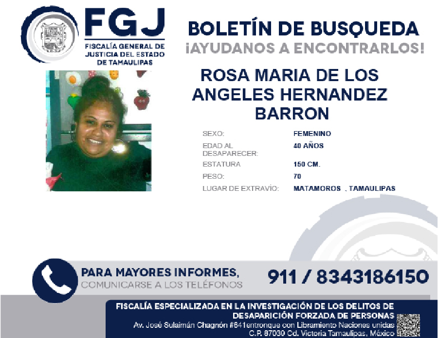 Boletín de Búsqueda Maria
