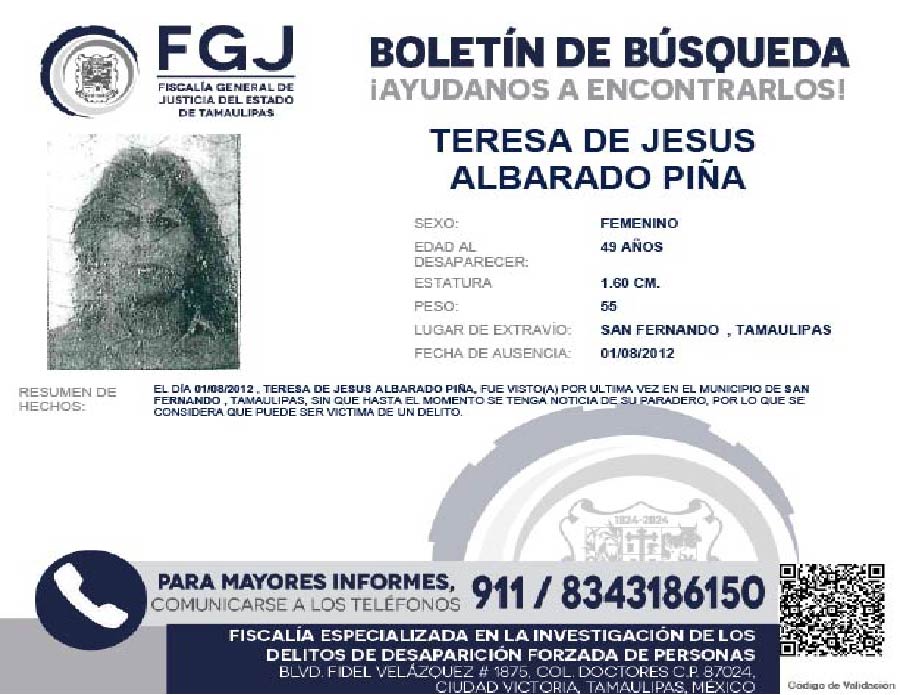 Boletín de Búsqueda Teresa de Jesus