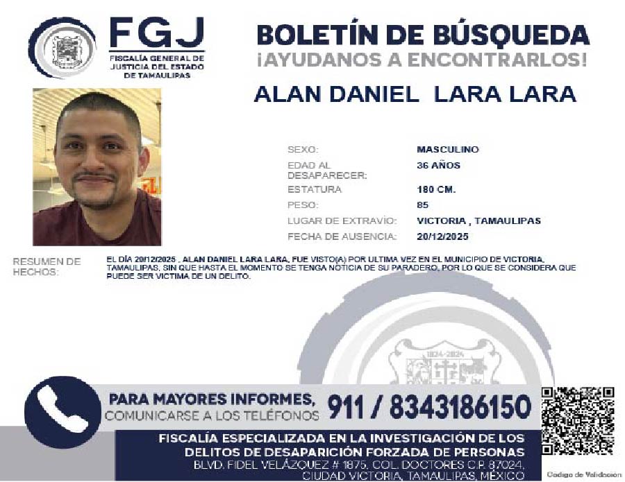 Boletín de Busqueda Alan Daniel