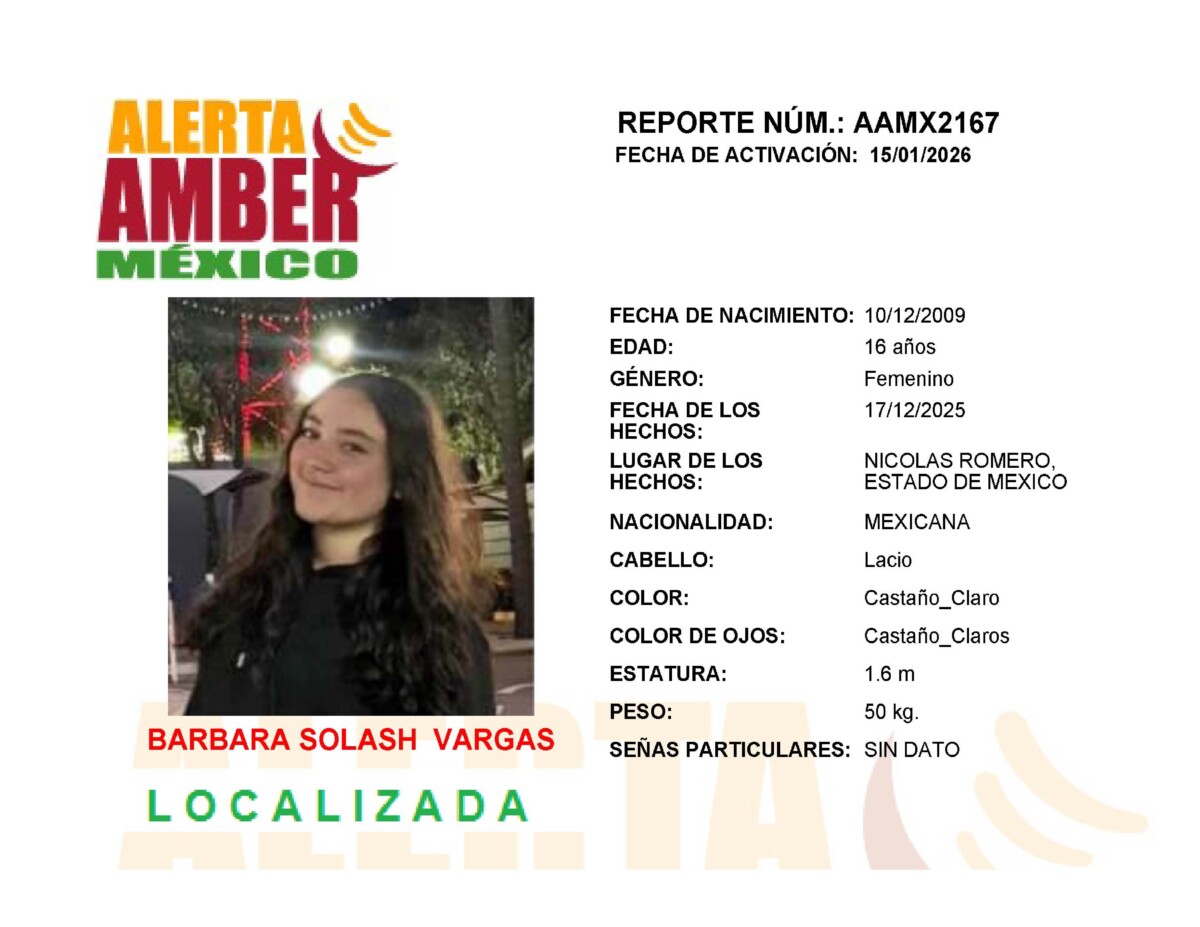 Alerta Amber Barbara Solash