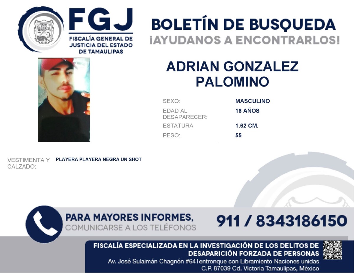Boletín de Búsqueda Adrian
