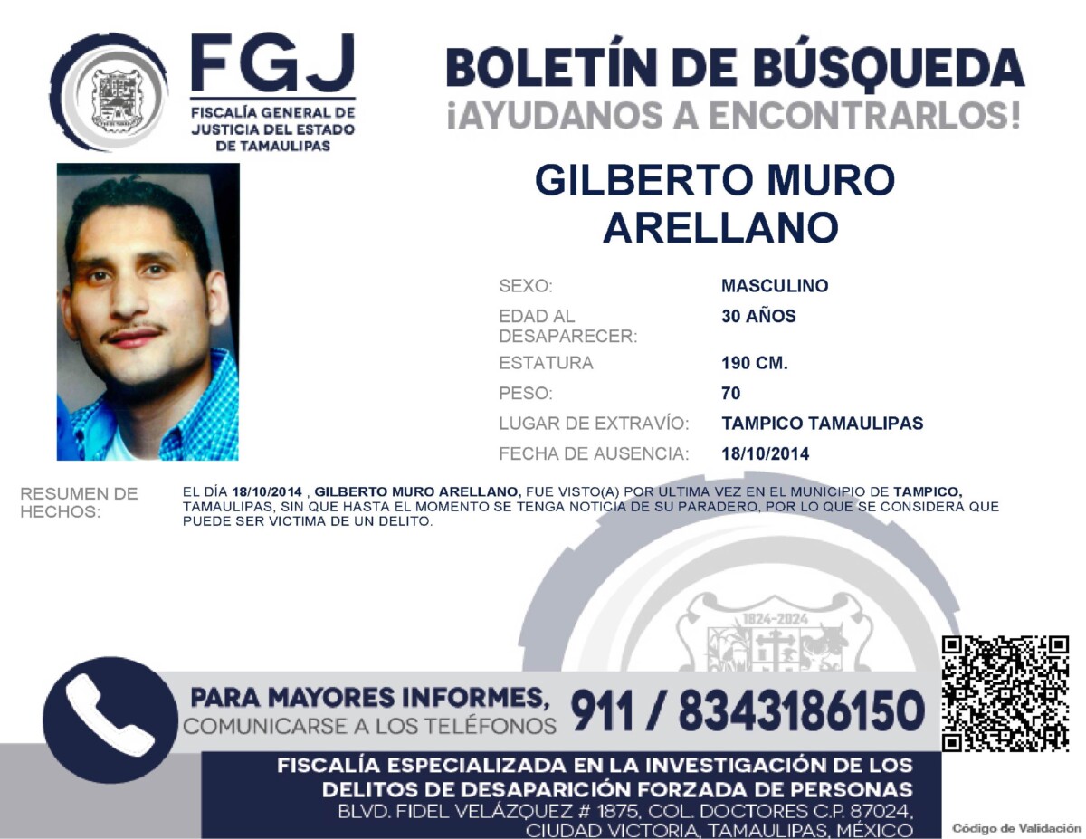 Boletín de Búsqueda Gilberto