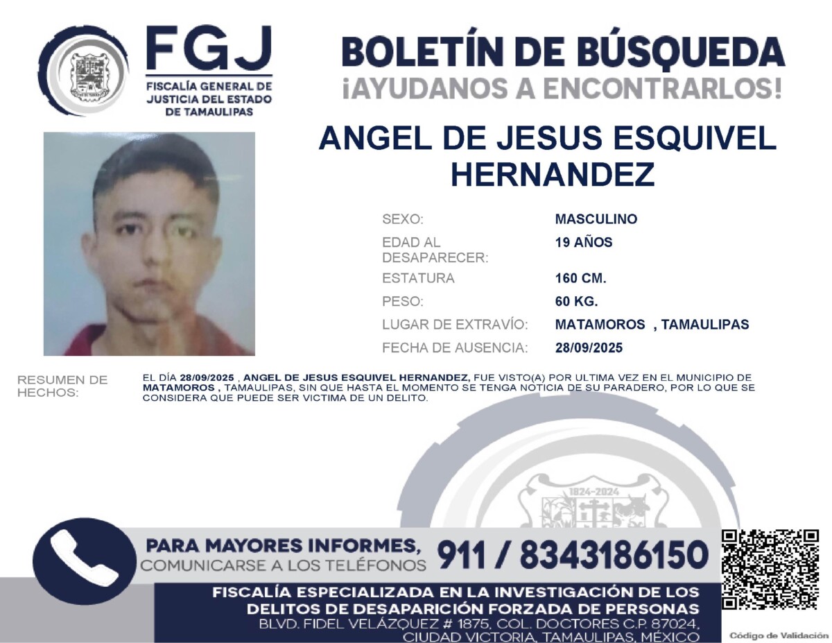 Boletín de Búsqueda Ángel de Jesús