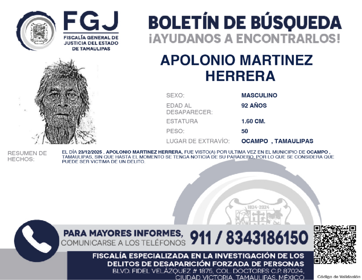 Boletín Búsqueda Apolino
