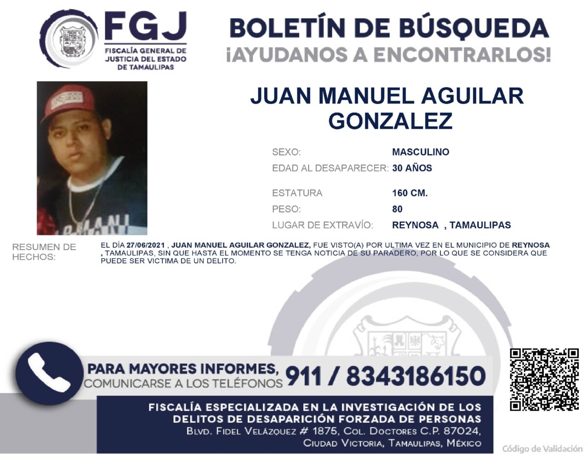 Boletín de Búsqueda Juan Manuel