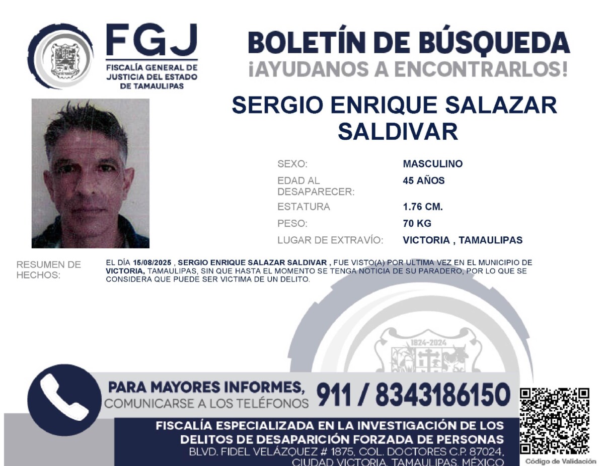 Boletín de Búsqueda Sergio