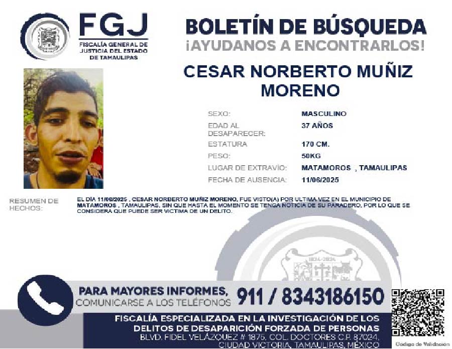 Boletín de Búsqueda Cesar Norberto