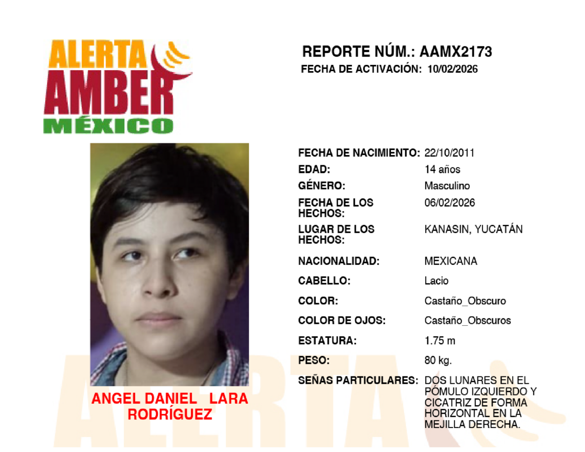 Alerta Amber Angel Daniel