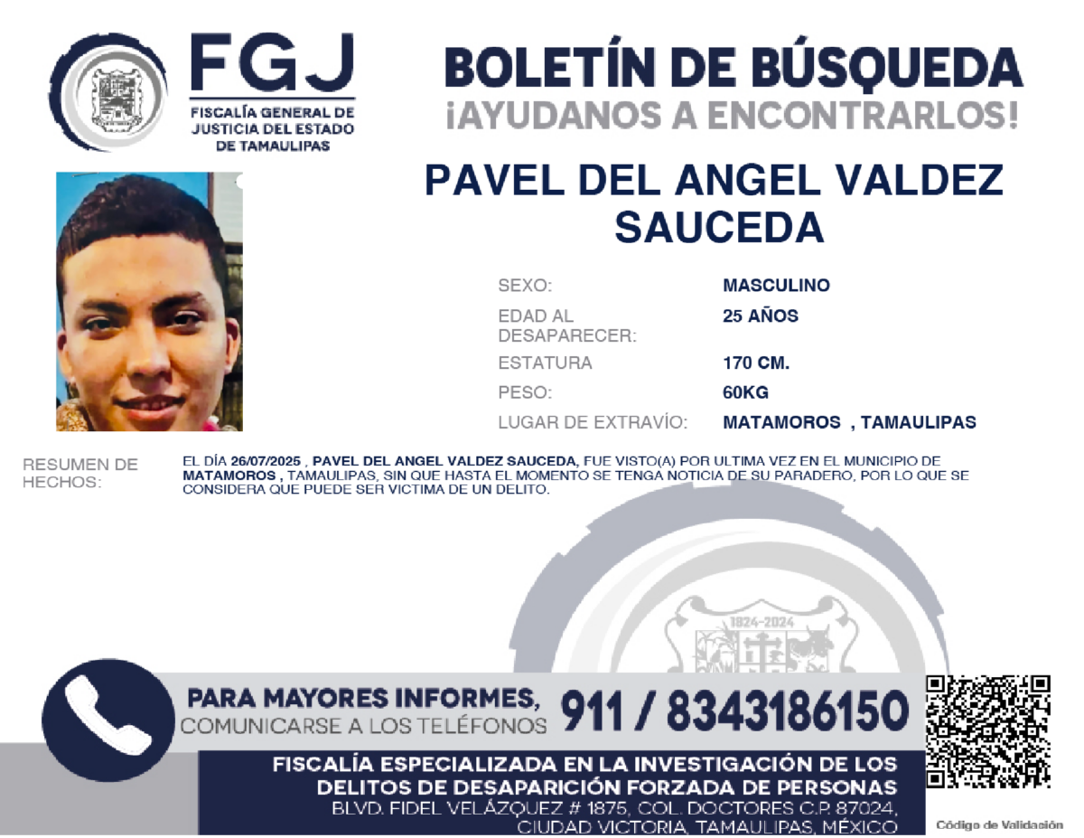Boletín de Búsqueda Pavel