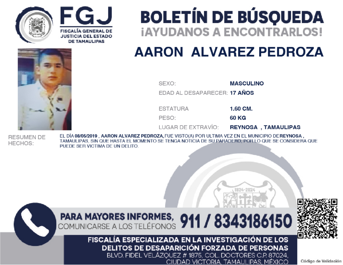 Boletín de Búsqueda Aaron