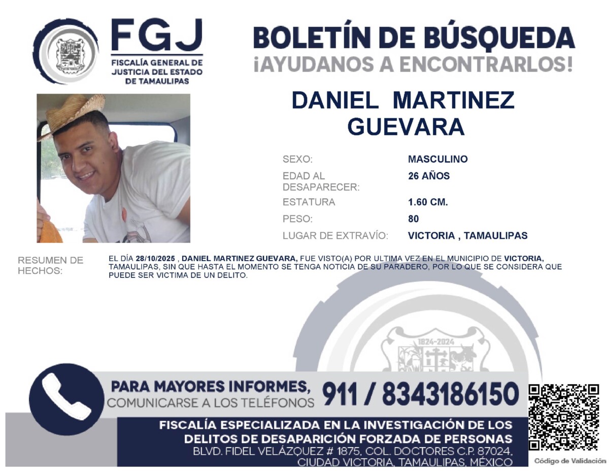 Boletín de Búsqueda Daniel