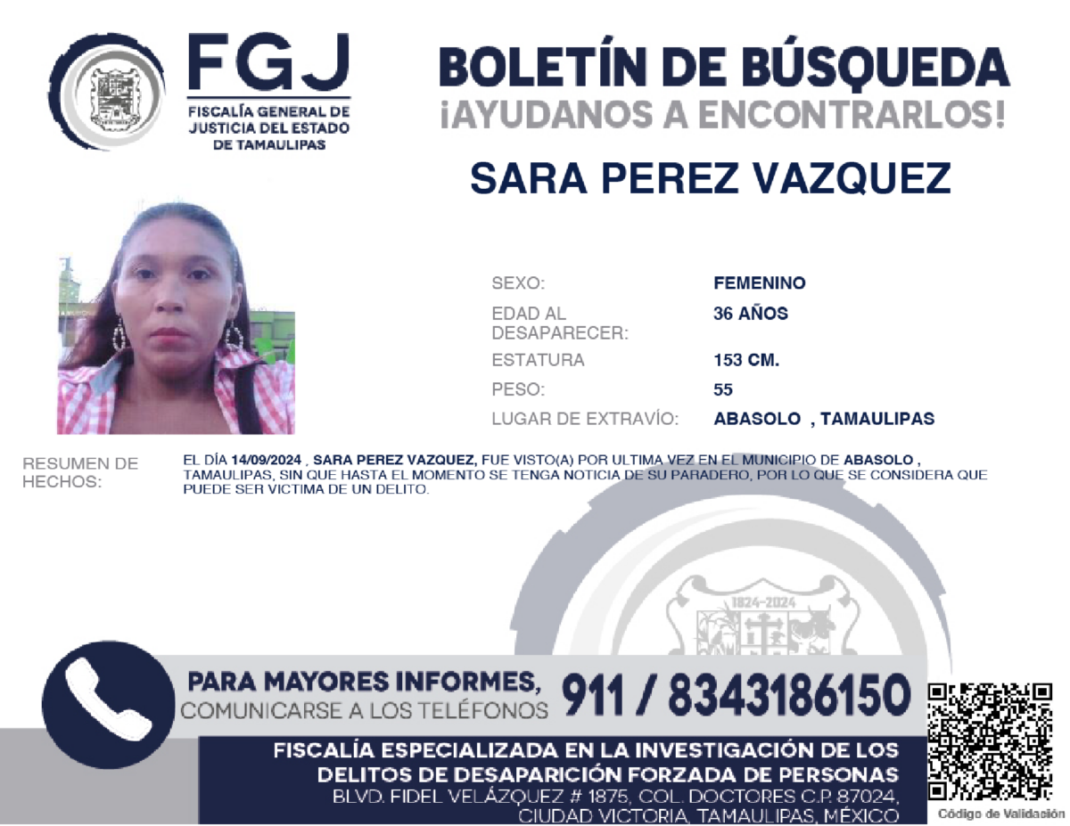Boletín de Búsqueda Sara