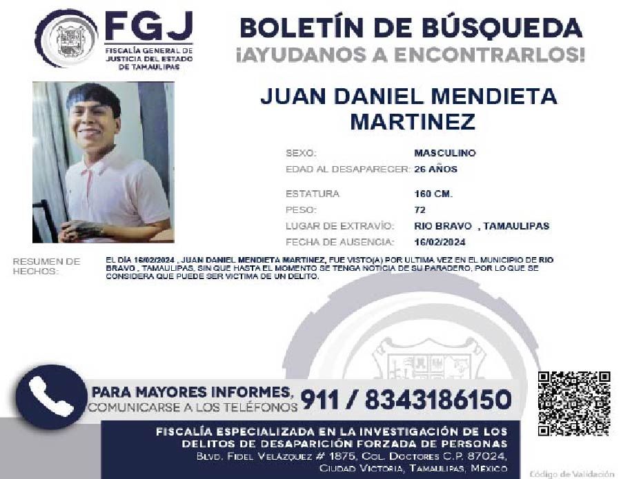 Boletín de busqueda Juan Daniel