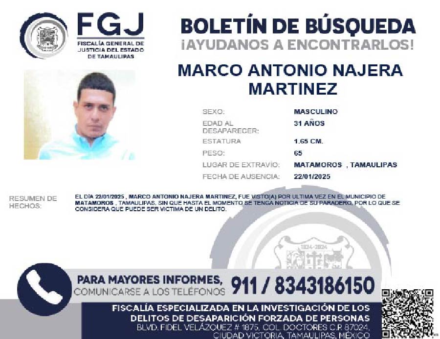 Boletín de Busqueda marco antonio
