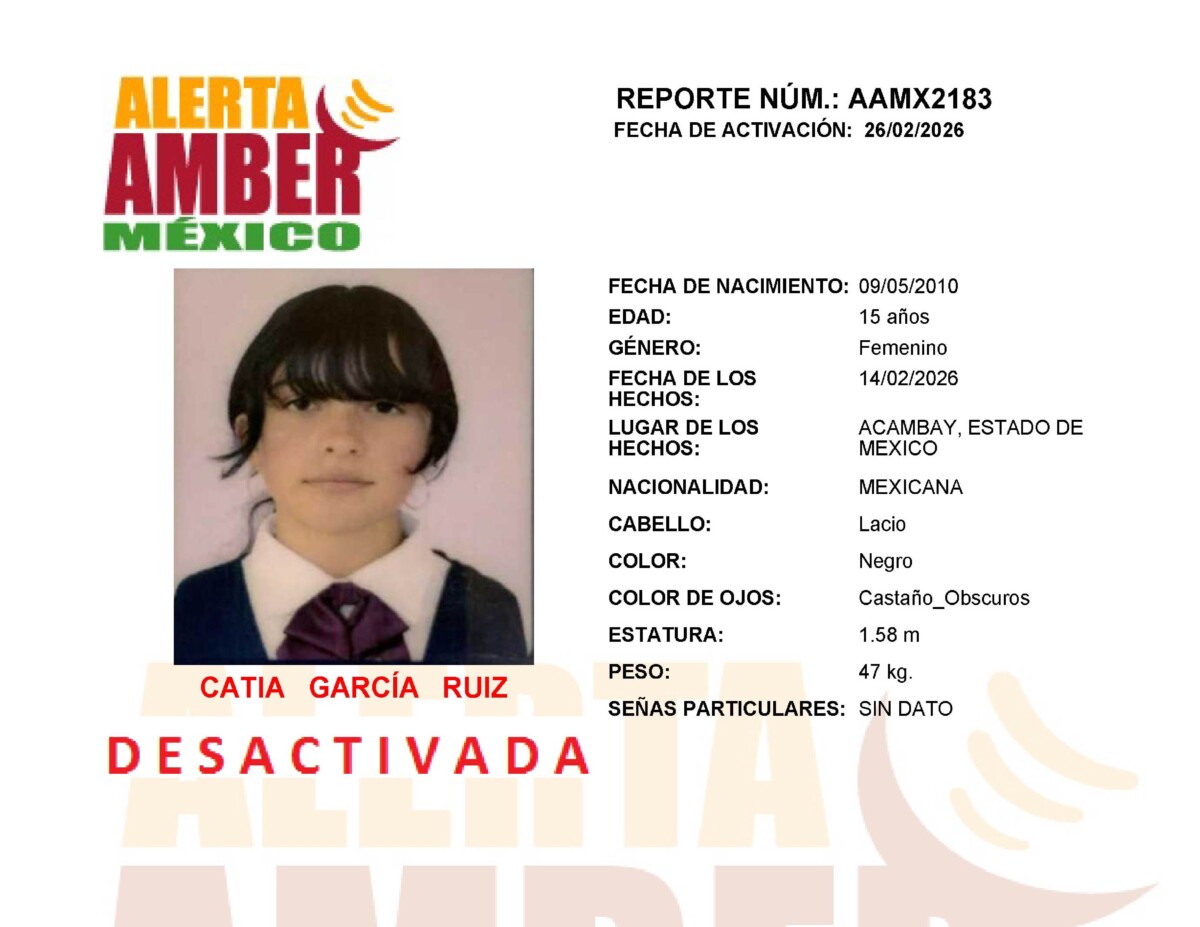Alerta Amber Catia Garcia