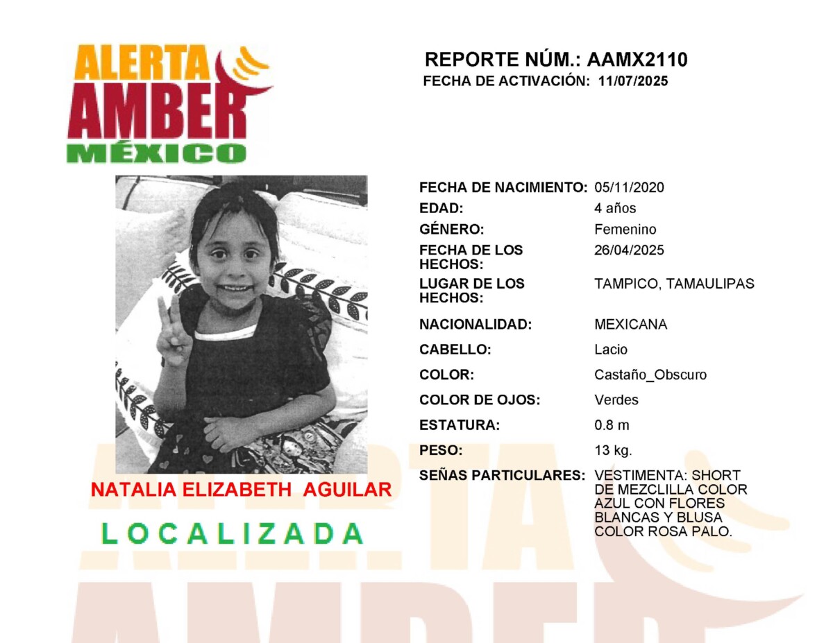 Alerta Amber Natalia