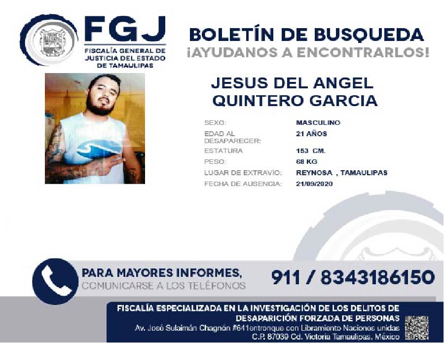 Boletín de Búsqueda Jesús del Ángel