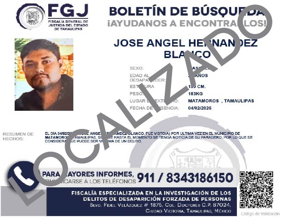 Boletín de Búsqueda José Ángel