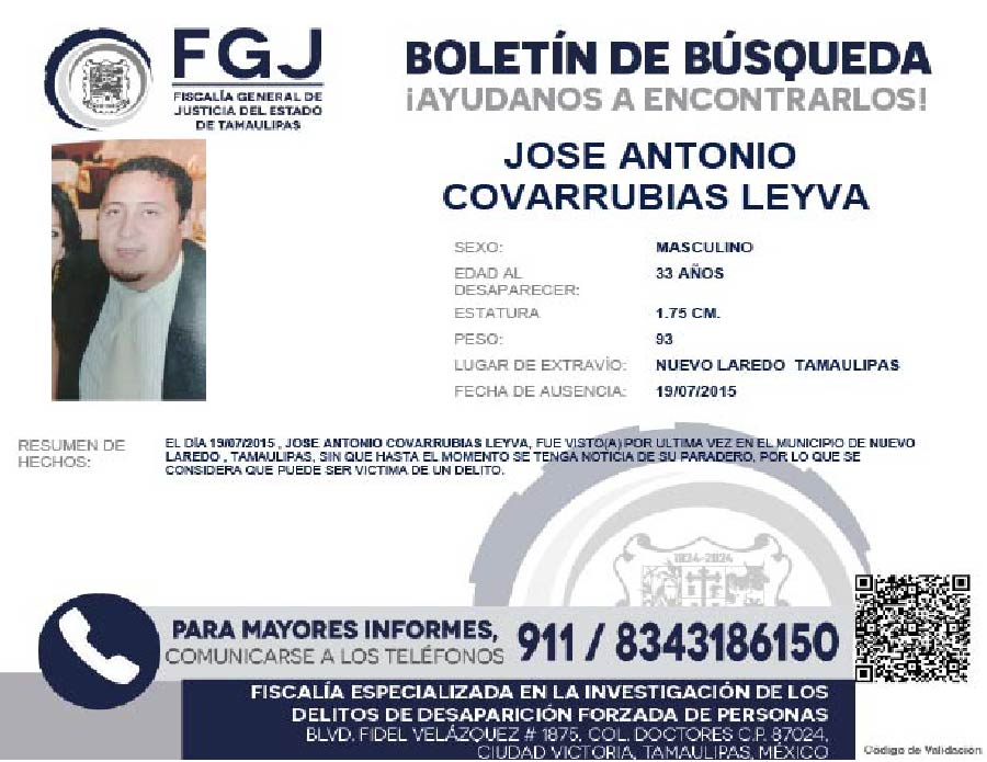 Boletin de Búsqueda Jose Antonio