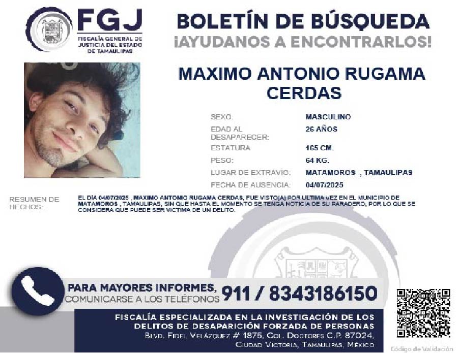 Boletín de Búsqueda Maximo
