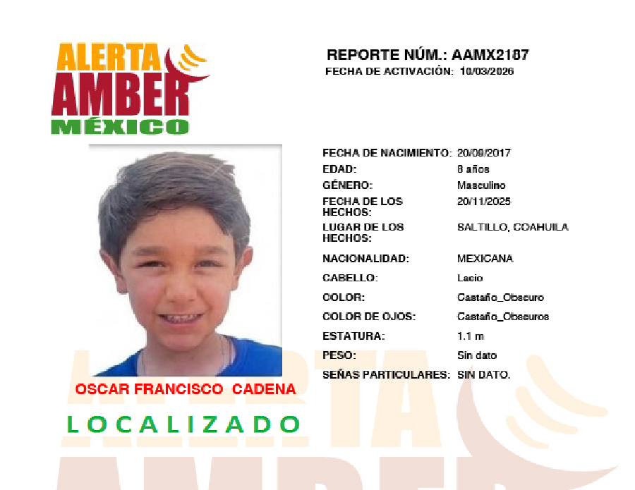 Alerta Amber Oscar