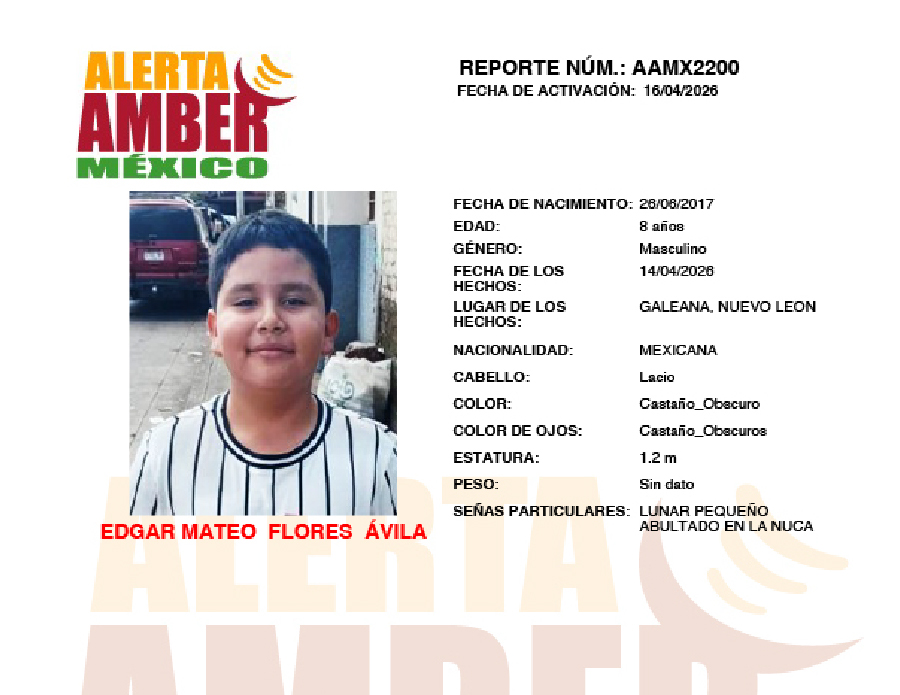 Alerta Amber Edgar Mateo