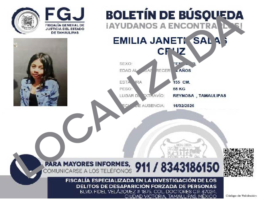 Boletín de búsqueda Emilia