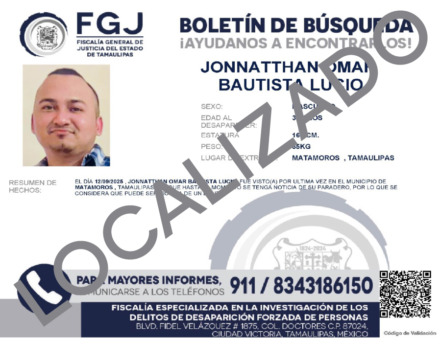 Boletín de búsqueda Jonnatthan
