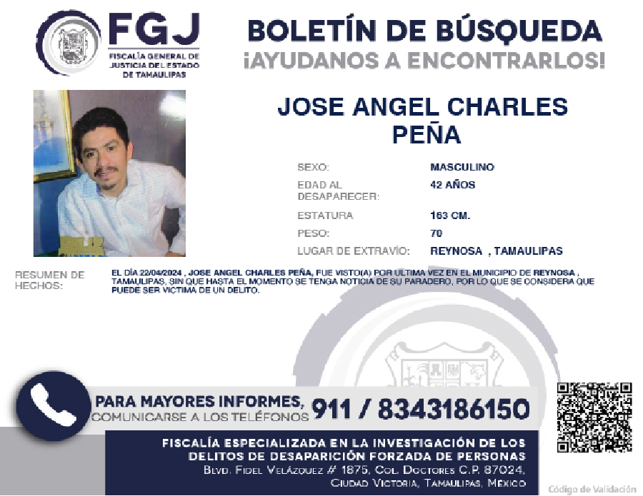 Boletín Búsqueda Jose Angel