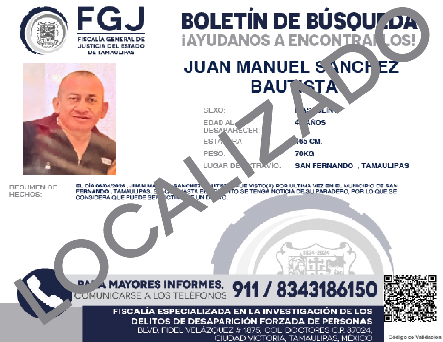Boletín de Búsqueda Juan Manuel