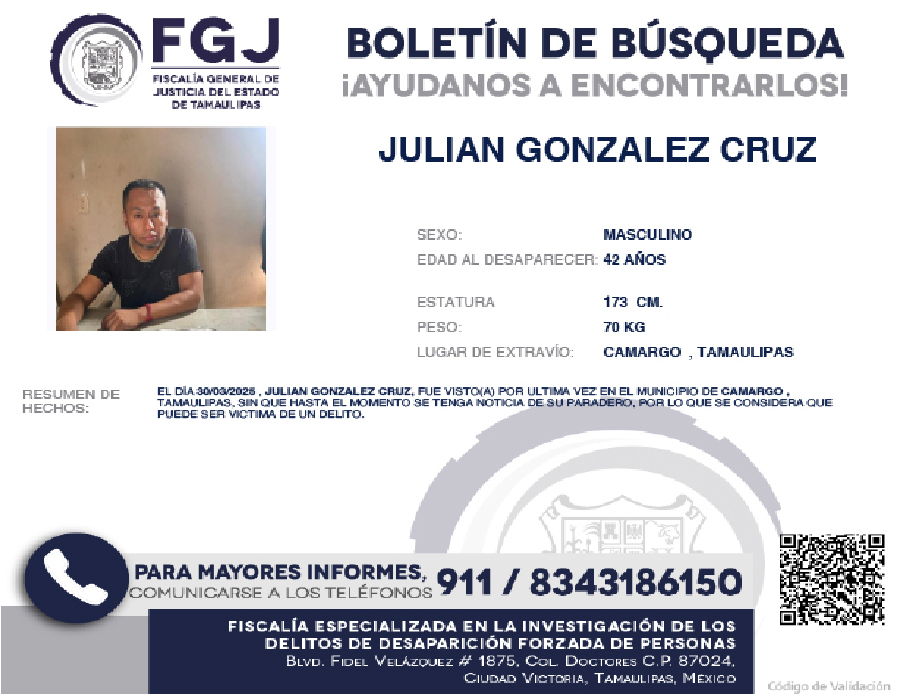 Boletin de Busqueda Julian