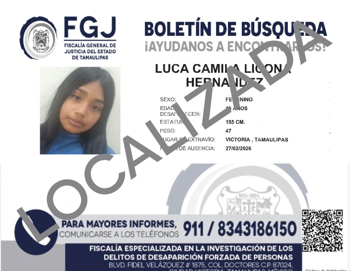 Boletín de Búsqueda Luca Camila
