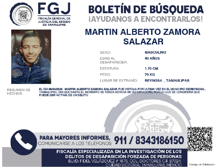 Boletín de Búsqueda Martin