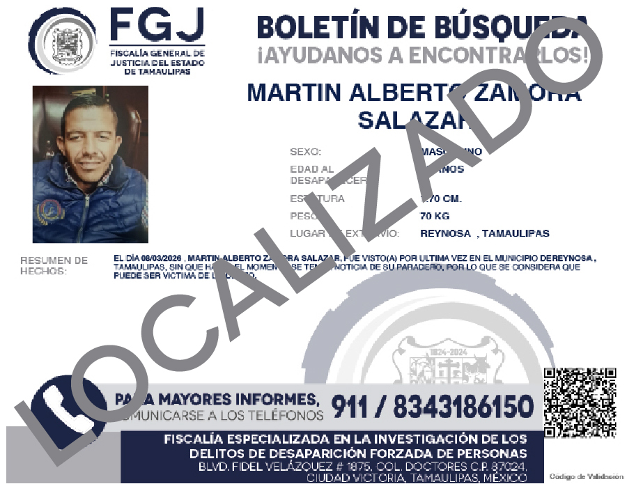 Boletín de Busqueda Martin