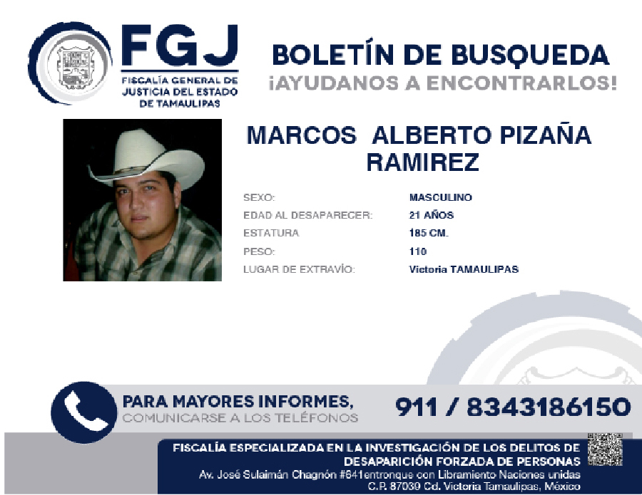 Boletín de Busqueda Marcos