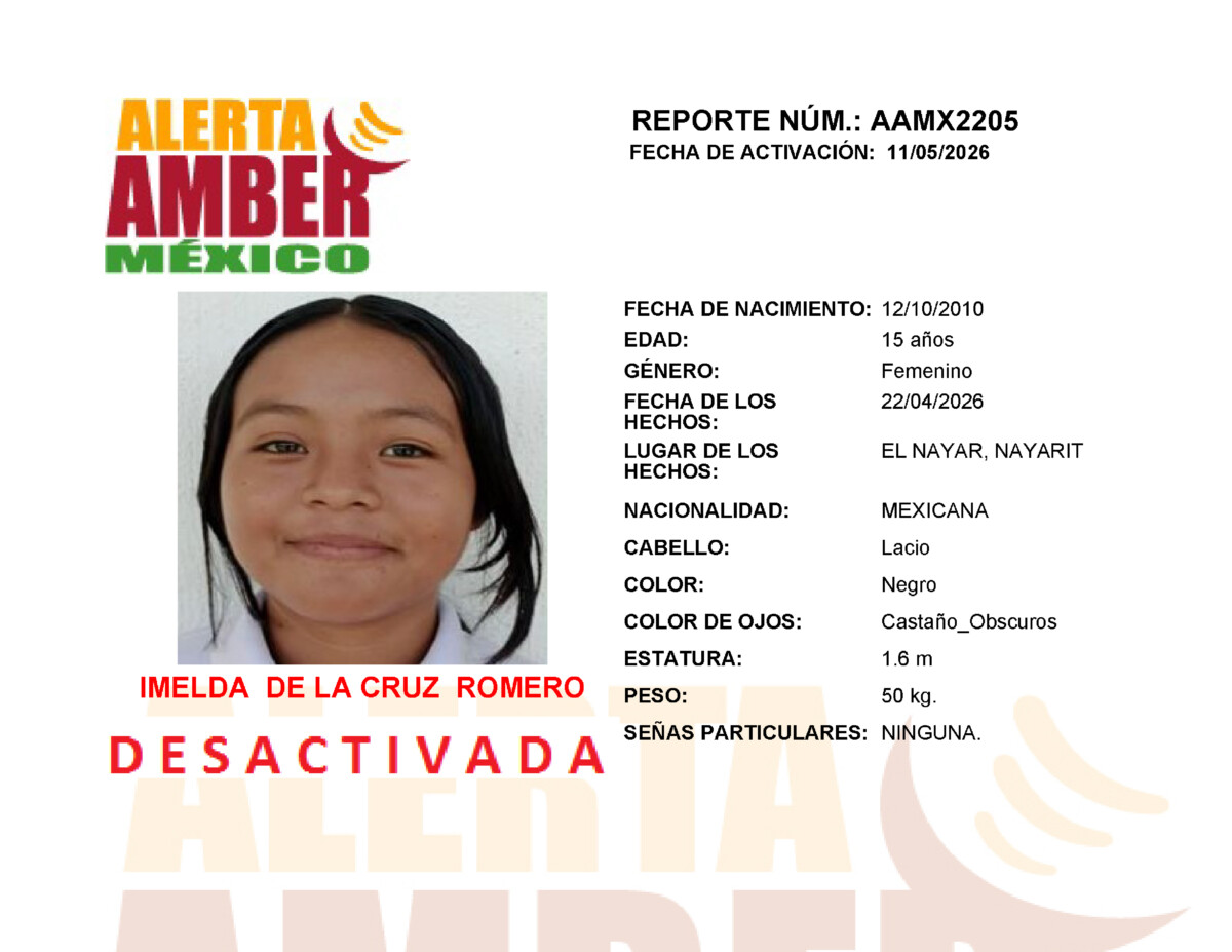 Alerta Amber Imelda de la Cruz